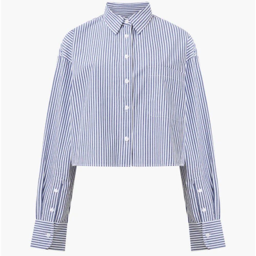 French Connection Alissa Stripe Cropped Shirt